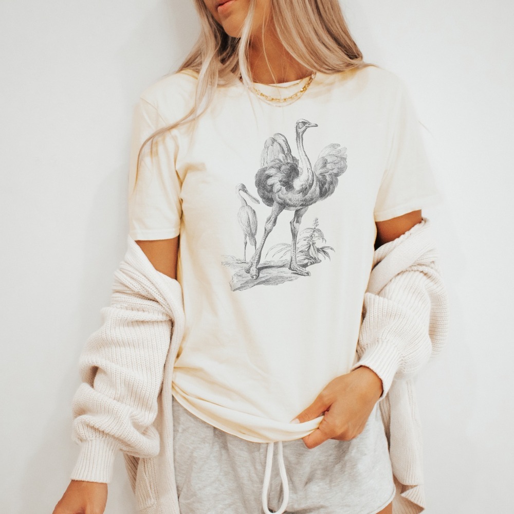 Minimalist Blank Graphic Tee Natural Cotton Crewneck